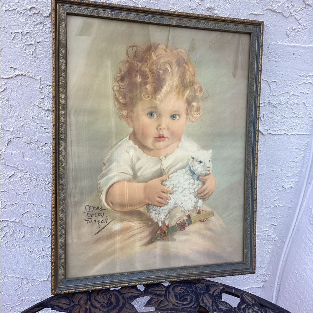 SIGNED PASTEL ON PAPER BABY